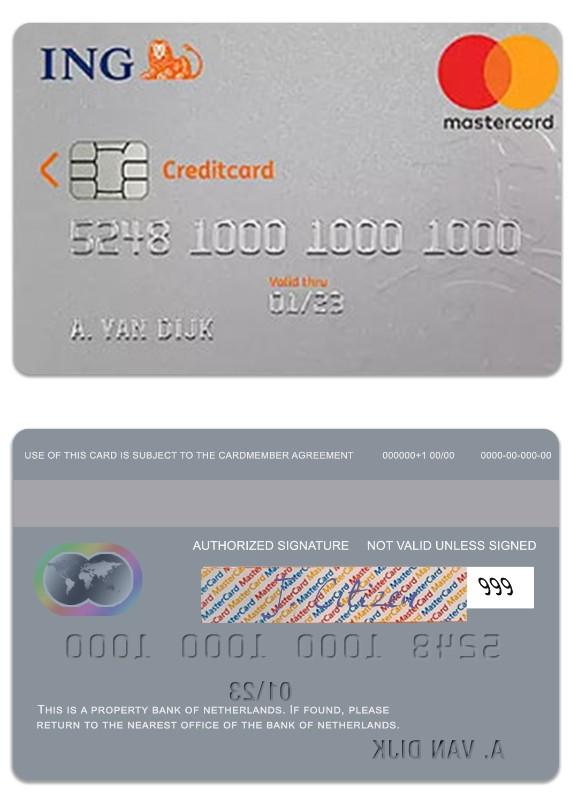 Netherlands Bank of Netherlands IGN Credit Card